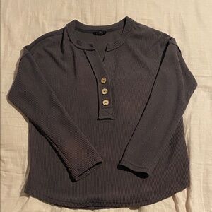 Blu Pepper Charcoal Knit Top